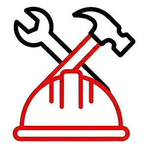 hard hat tools icon